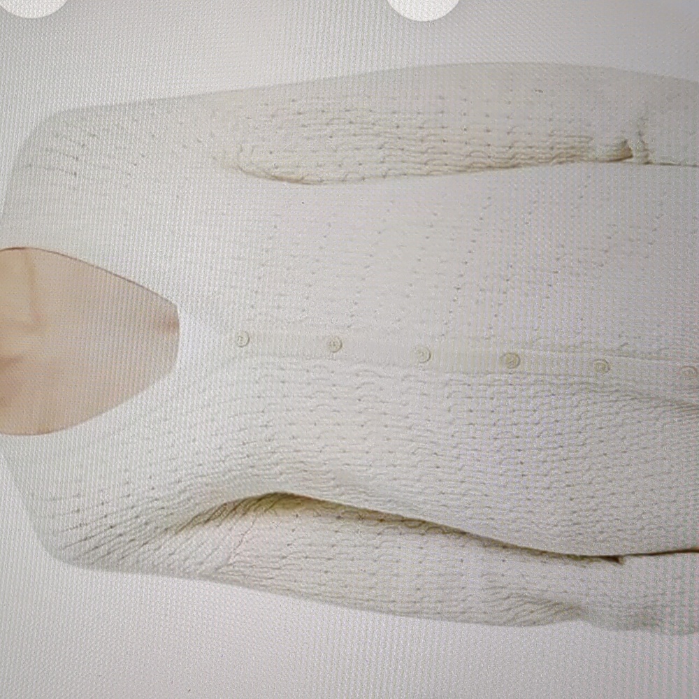 Theory NWT Long Cable Knit Oversized Cardigan Ivory Size Medium